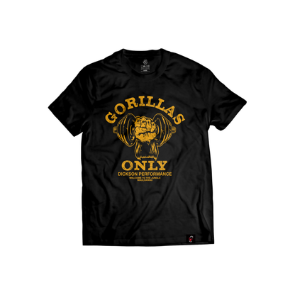 Gorillas Only Tee - Black & Gold