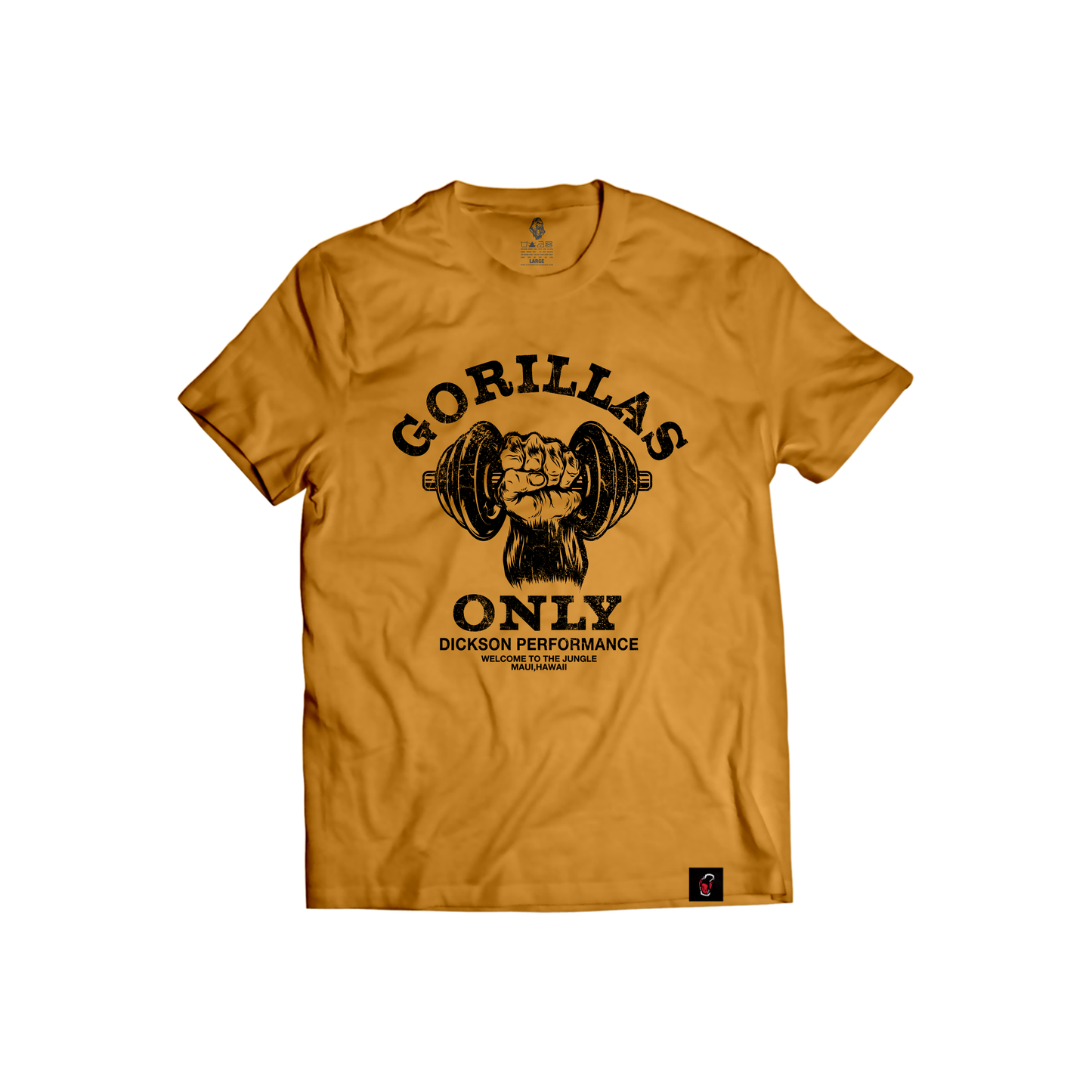 Gorillas Only Tee - Mustard